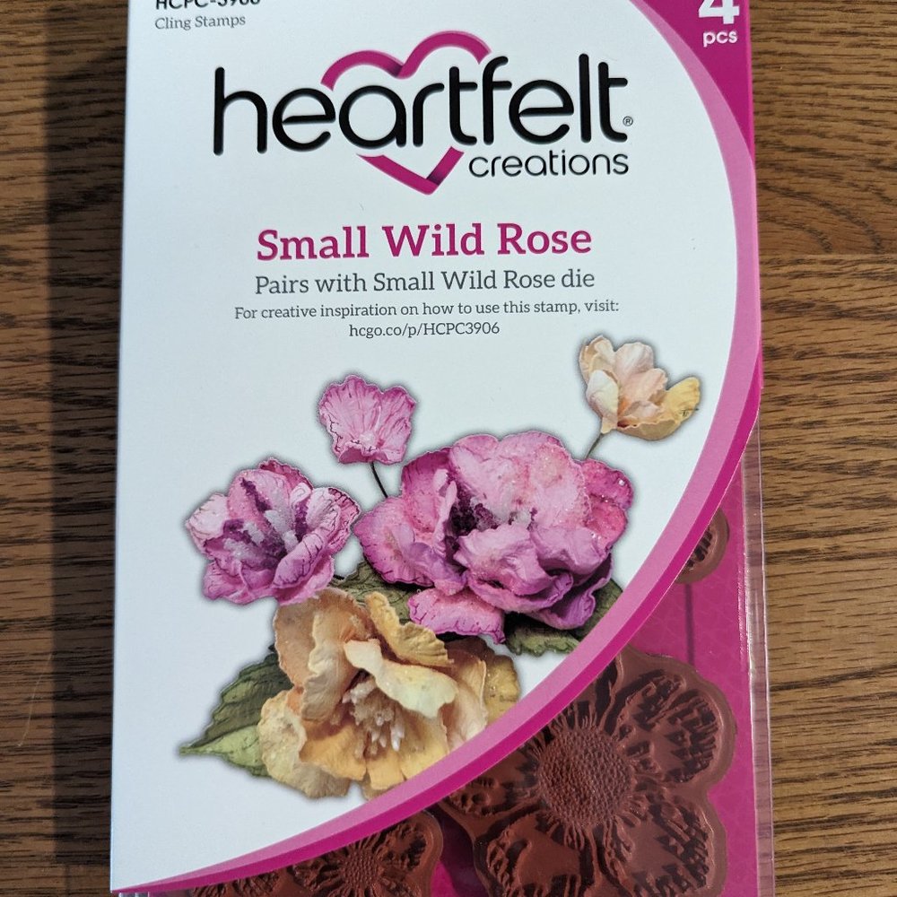 HEARTFELT CREATIONS SMALL WILD ROSE STAMP SET